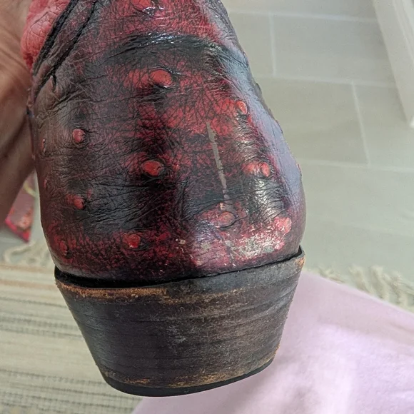 Jurassic Boots Co. Black and Red Leather Cowboy Boots - Picture 7 of 12